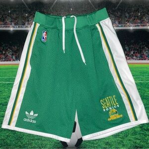 Seattle SuperSonics Adidas Mens Swingman Shorts Green Preowned